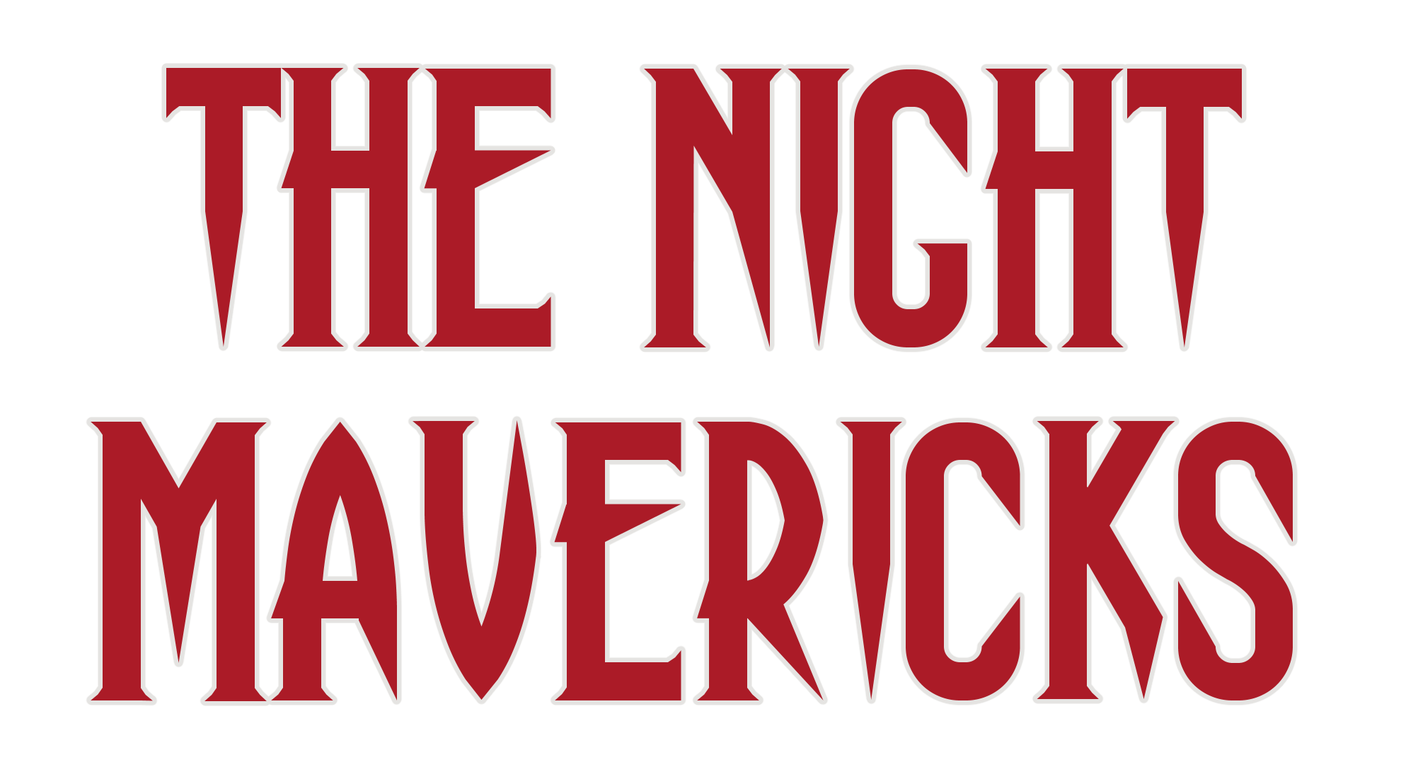 THE NIGHT MAVERICKS LOGO WHITE OUTLINE
